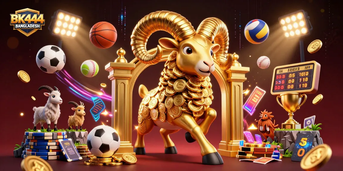 Experience thrilling gaming with BK444 BANGLADESH in an animated, colorful online casino scene.