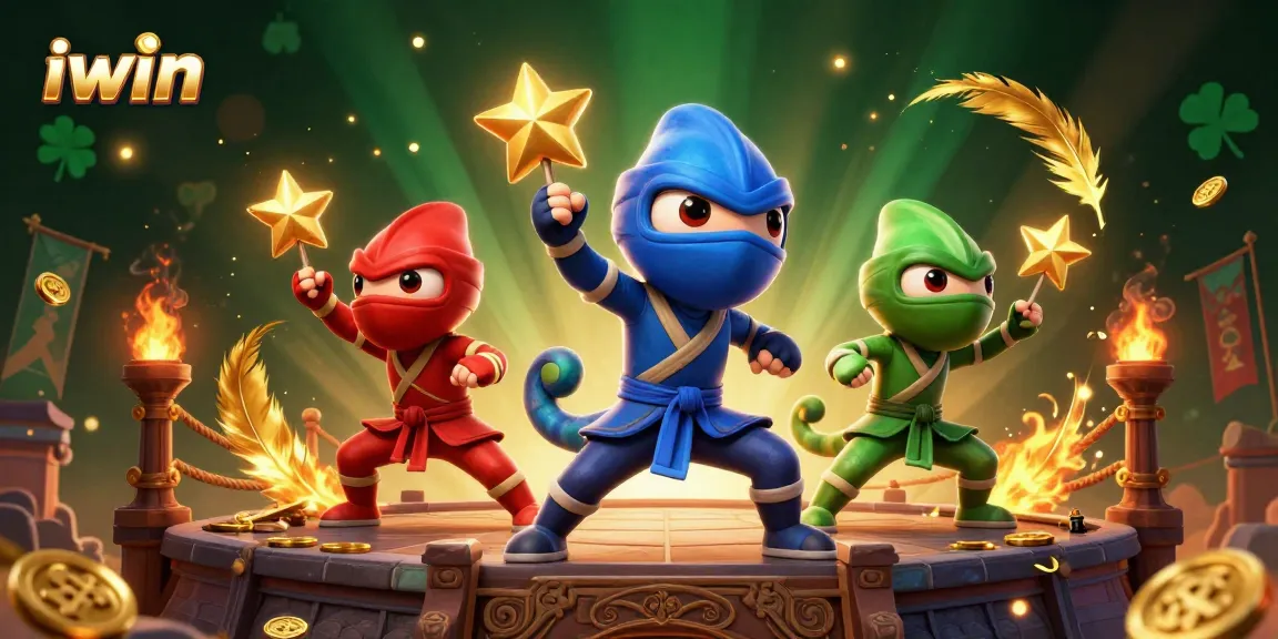 Strategize for victory with iwin's vibrant 3D gambling-themed illustration showcasing intense action.