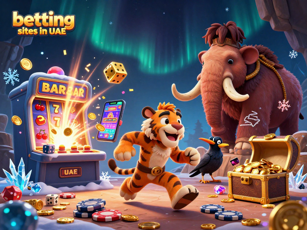 Explore betting sites in UAE with thrilling visuals of a fantasy casino scene.