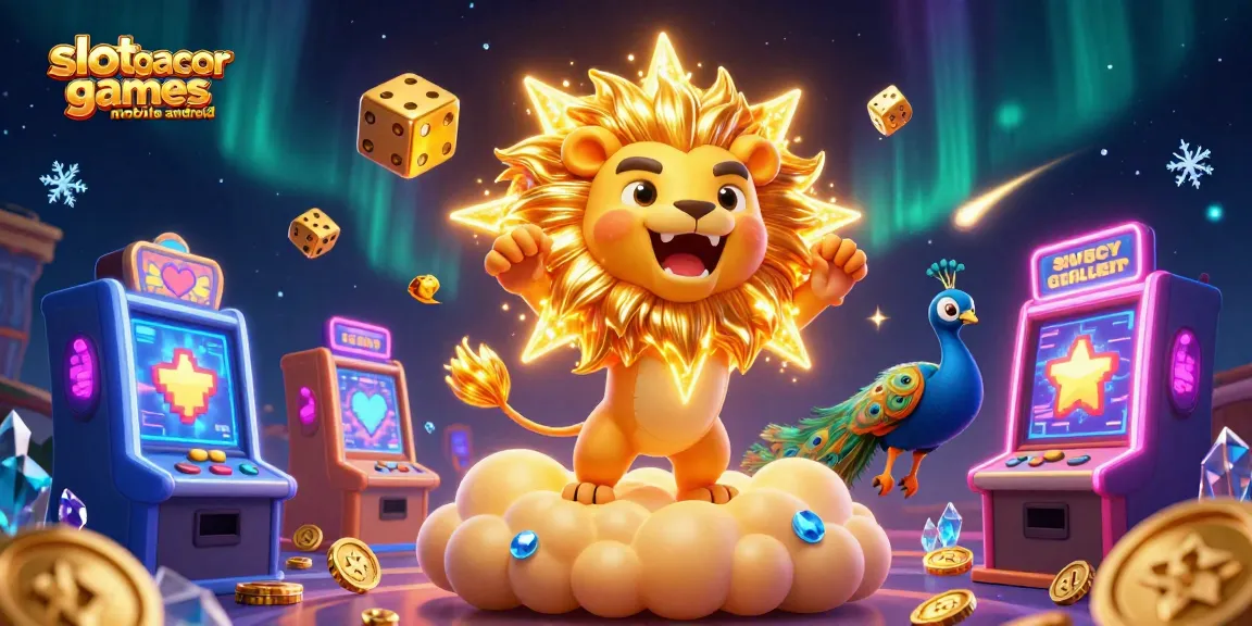 Play exciting slot gacor games mobile android with vibrant 3D cartoon characters in a colorful casino setting.