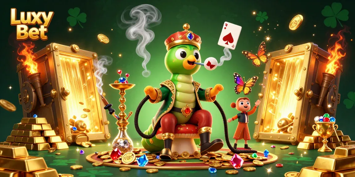 Engage in winning at Luxy Bet with vibrant casino elements and characters enriching the scene.